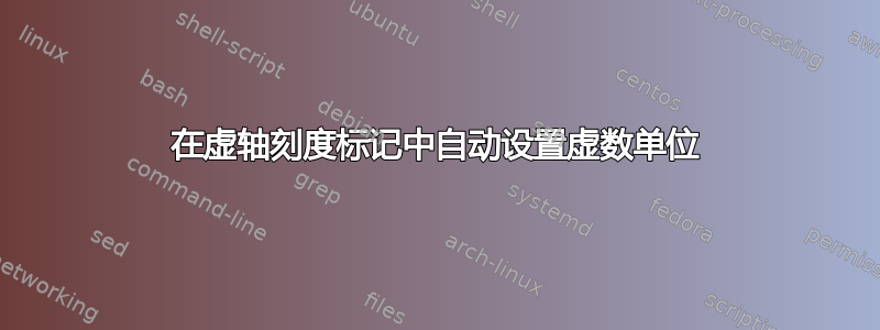 在虚轴刻度标记中自动设置虚数单位