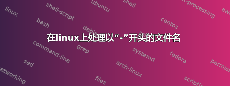 在linux上处理以“-”开头的文件名