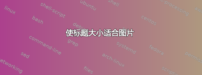 使标题大小适合图片