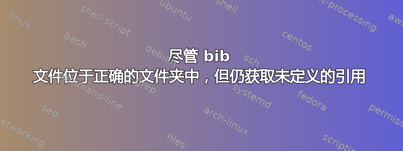 尽管 bib 文件位于正确的文件夹中，但仍获取未定义的引用