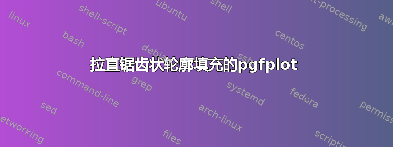 拉直锯齿状轮廓填充的pgfplot