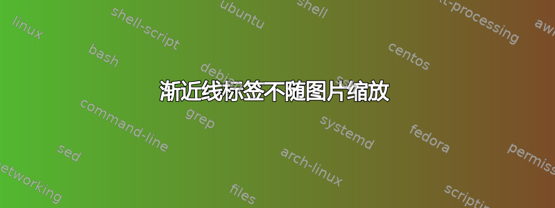 渐近线标签不随图片缩放