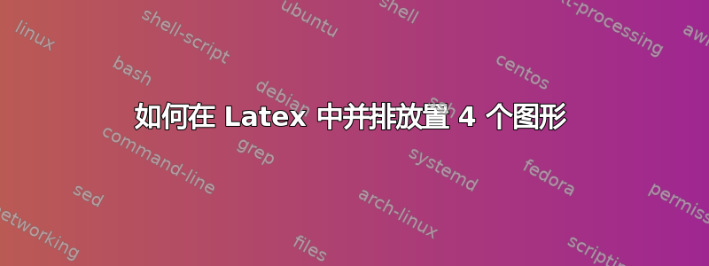 如何在 Latex 中并排放置 4 个图形