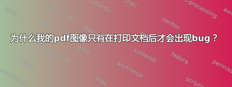 为什么我的pdf图像只有在打印文档后才会出现bug？