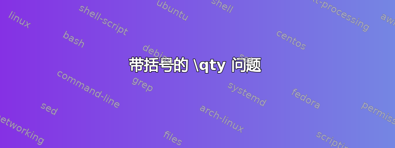 带括号的 \qty 问题