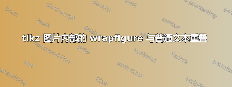 tikz 图片内部的 wrapfigure 与普通文本重叠