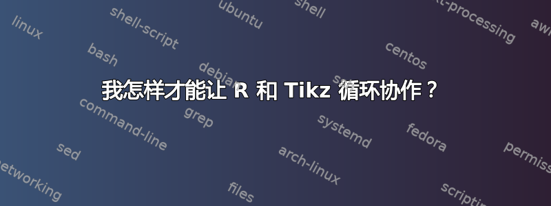 我怎样才能让 R 和 Tikz 循环协作？