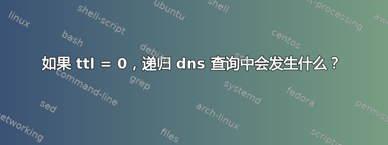 如果 ttl = 0，递归 dns 查询中会发生什么？