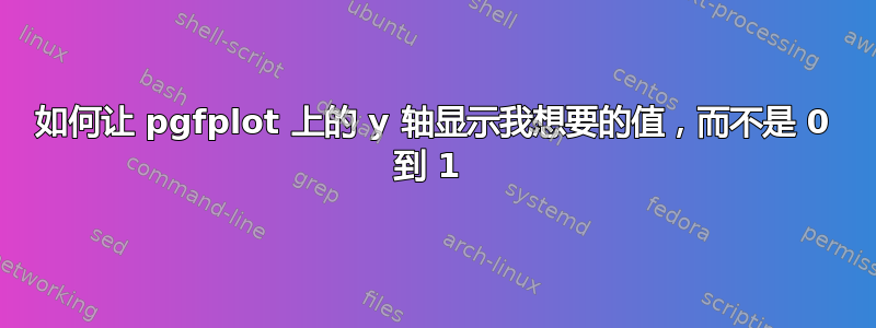 如何让 pgfplot 上的 y 轴显示我想要的值，而不是 0 到 1 