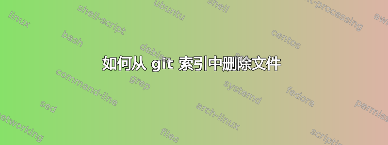 如何从 git 索引中删除文件