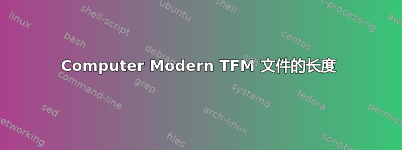 Computer Modern TFM 文件的长度