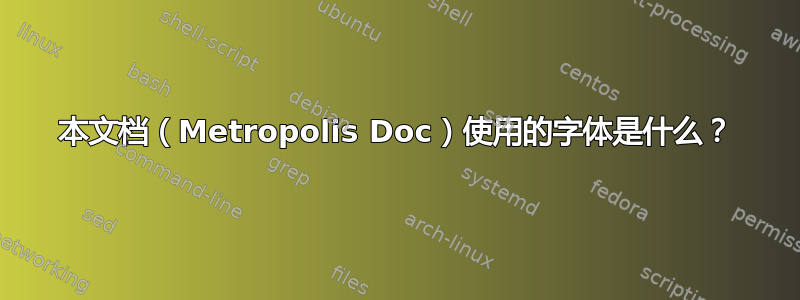 本文档（Metropolis Doc）使用的字体是什么？