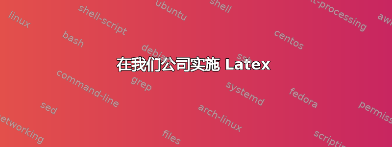 在我们公司实施 Latex