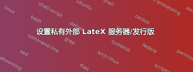 设置私有外部 LateX 服务器/发行版