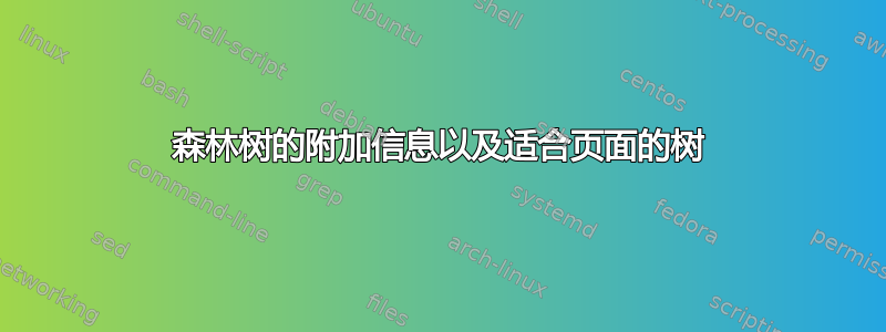 森林树的附加信息以及适合页面的树