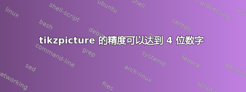 tikzpicture 的精度可以达到 4 位数字