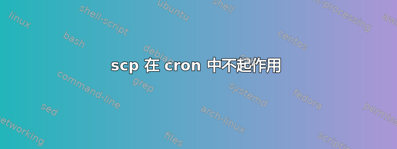 scp 在 cron 中不起作用