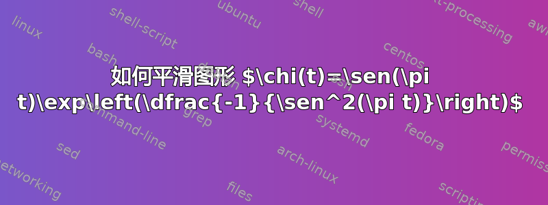 如何平滑图形 $\chi(t)=\sen(\pi t)\exp\left(\dfrac{-1}{\sen^2(\pi t)}\right)$