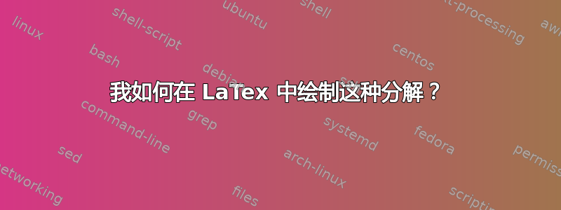 我如何在 LaTex 中绘制这种分解？