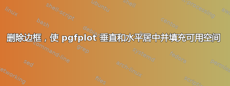 删除边框，使 pgfplot 垂直和水平居中并填充可用空间