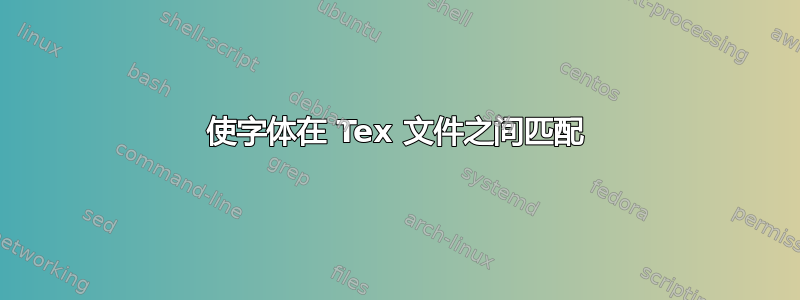 使字体在 Tex 文件之间匹配