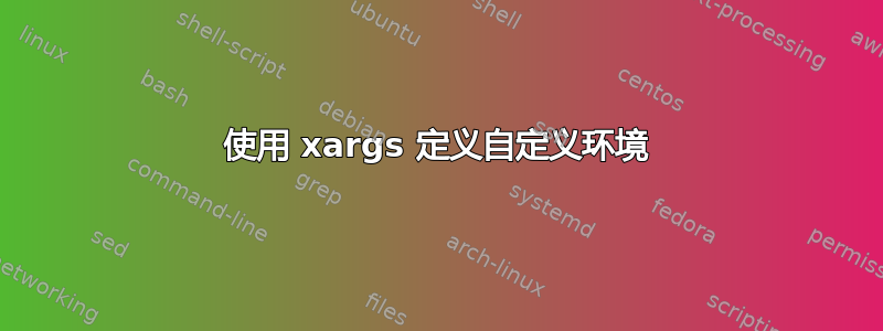 使用 xargs 定义自定义环境