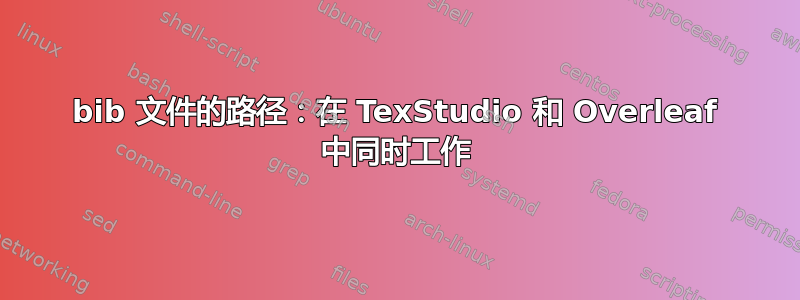 bib 文件的路径：在 TexStudio 和 Overleaf 中同时工作