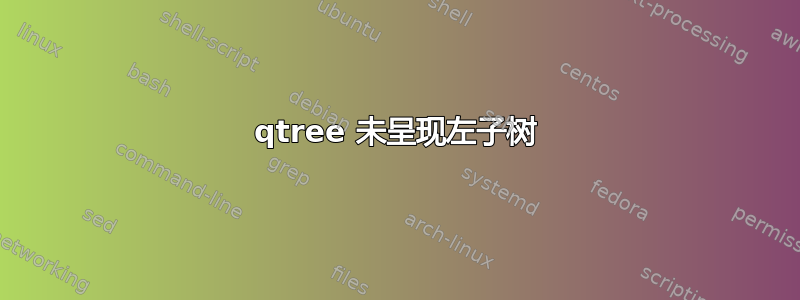 qtree 未呈现左子树