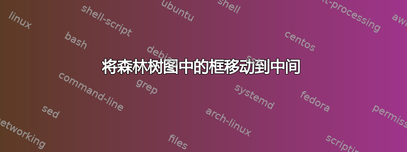 将森林树图中的框移动到中间