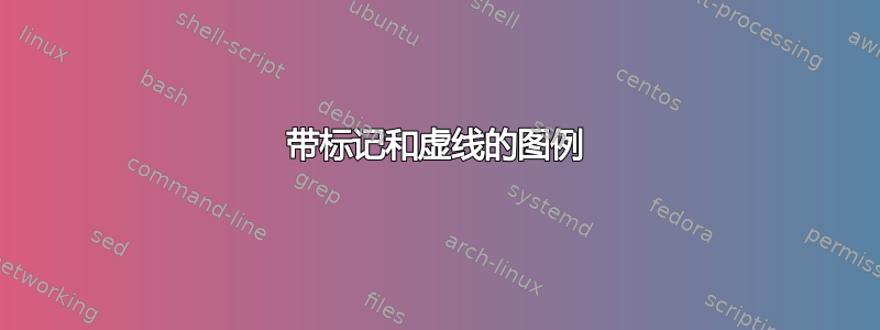 带标记和虚线的图例