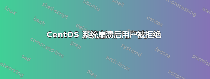 CentOS 系统崩溃后用户被拒绝