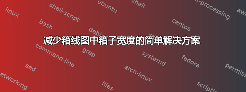 减少箱线图中箱子宽度的简单解决方案