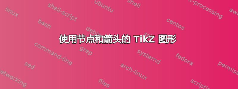 使用节点和箭头的 TikZ 图形