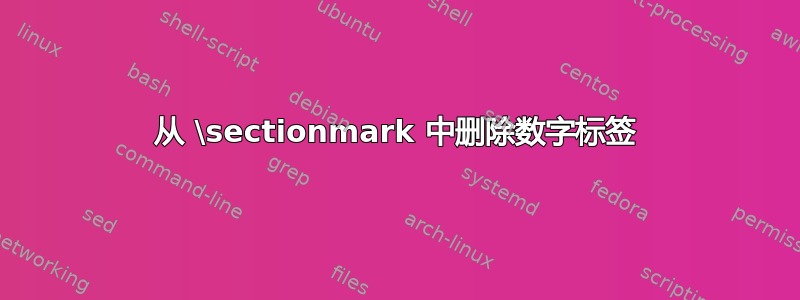 从 \sectionmark 中删除数字标签