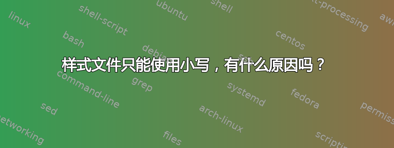 样式文件只能使用小写，有什么原因吗？