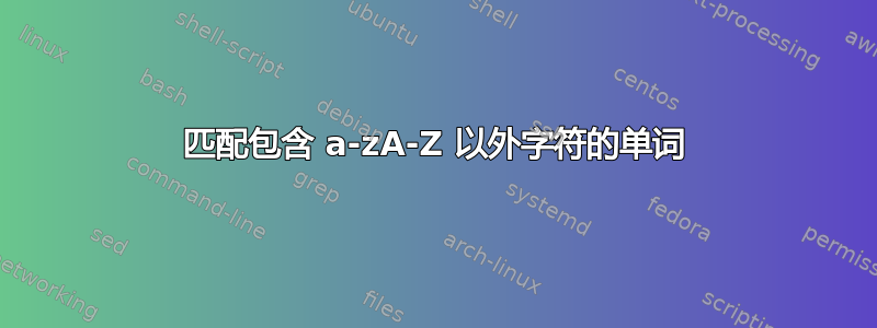 匹配包含 a-zA-Z 以外字符的单词