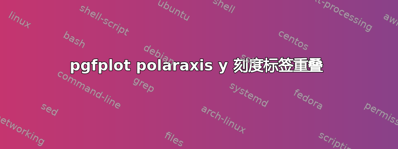 pgfplot polaraxis y 刻度标签重叠