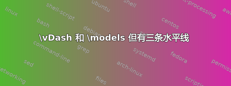 \vDash 和 \models 但有三条水平线