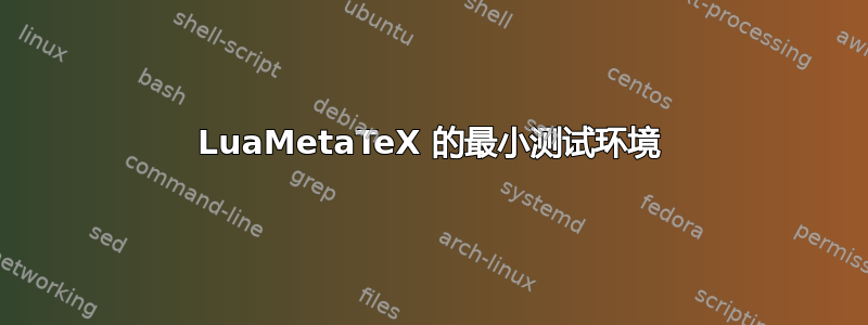 LuaMetaTeX 的最小测试环境