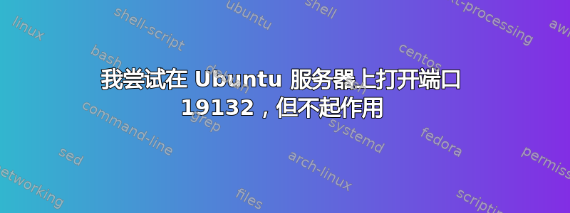 我尝试在 Ubuntu 服务器上打开端口 19132，但不起作用