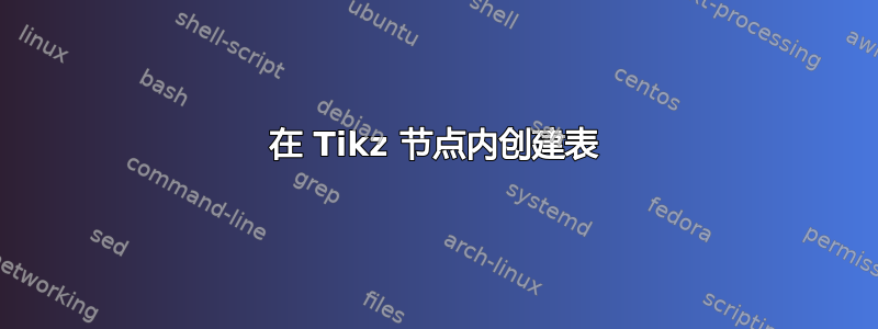 在 Tikz 节点内创建表