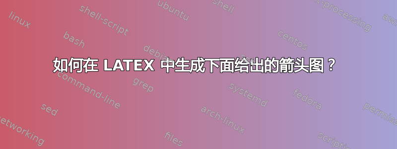 如何在 LATEX 中生成下面给出的箭头图？