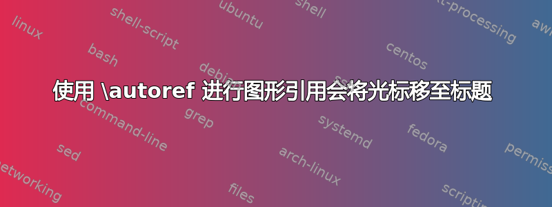 使用 \autoref 进行图形引用会将光标移至标题