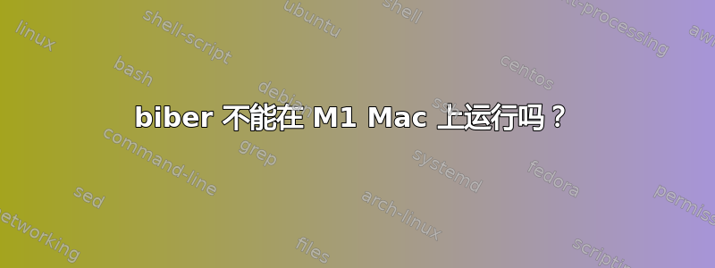 biber 不能在 M1 Mac 上运行吗？