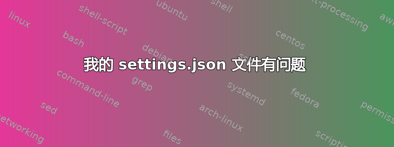 我的 settings.json 文件有问题