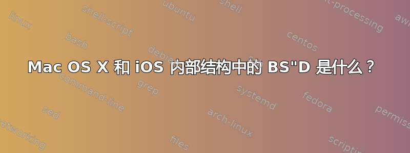 Mac OS X 和 iOS 内部结构中的 BS"D 是什么？