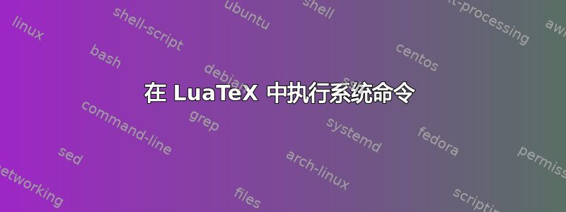 在 LuaTeX 中执行系统命令