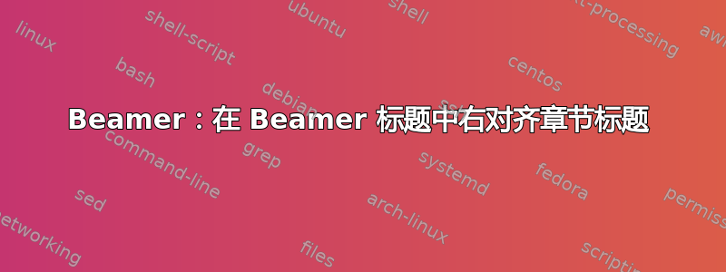 Beamer：在 Beamer 标题中右对齐章节标题