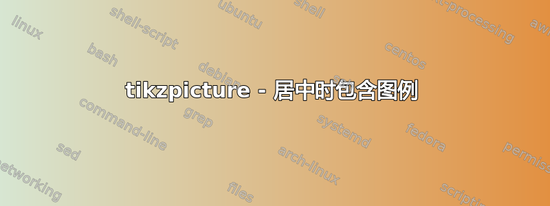 tikzpicture - 居中时包含图例