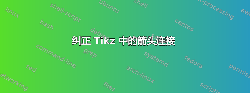 纠正 Tikz 中的箭头连接